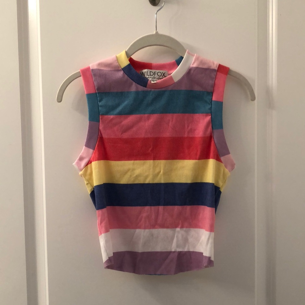 Striped cropped Wildfox tank